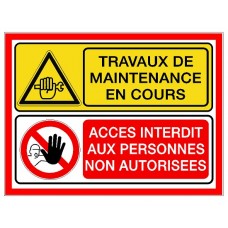 Panneau Travaux de maintenance en cours